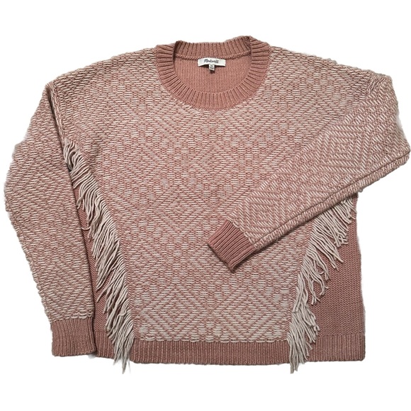 NWOT! Madewell Reverse Diamond Fringe Pullover Sweater (XS/S) - Picture 6 of 16